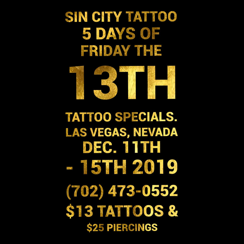 Friday the 13th Tattoo Special in Las Vegas. Sin City Tattoo Friday the  13th tattoo near me. - Sin City Tattoo Shop